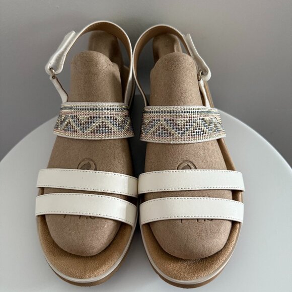 Naturalizer - Off White - Sandals with Beading - Size 8 - Picture 1 of 10
